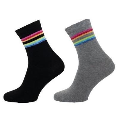 1229 - Dámské ponožky proužek, silnější, 36-40 