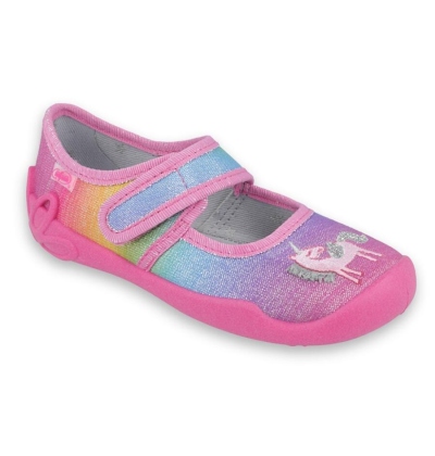 123Y048 - dívčí přezůvky Befado SZ duhové