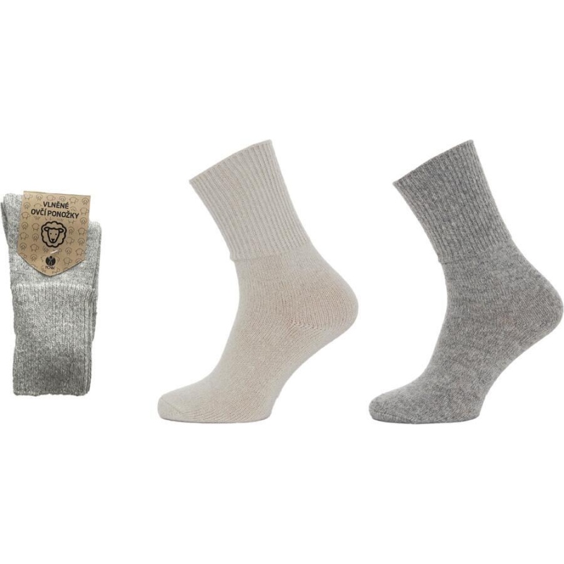 1259 - ponožky vlněné ovčí - zdravotní lem