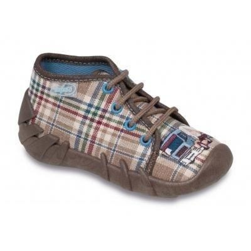 130P018 18 - chlapecké šněrovací bačkorky,náklaďák