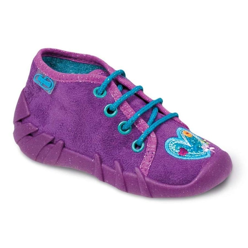 130P022 22 - dívčí šněrovací bačkorky, srdce