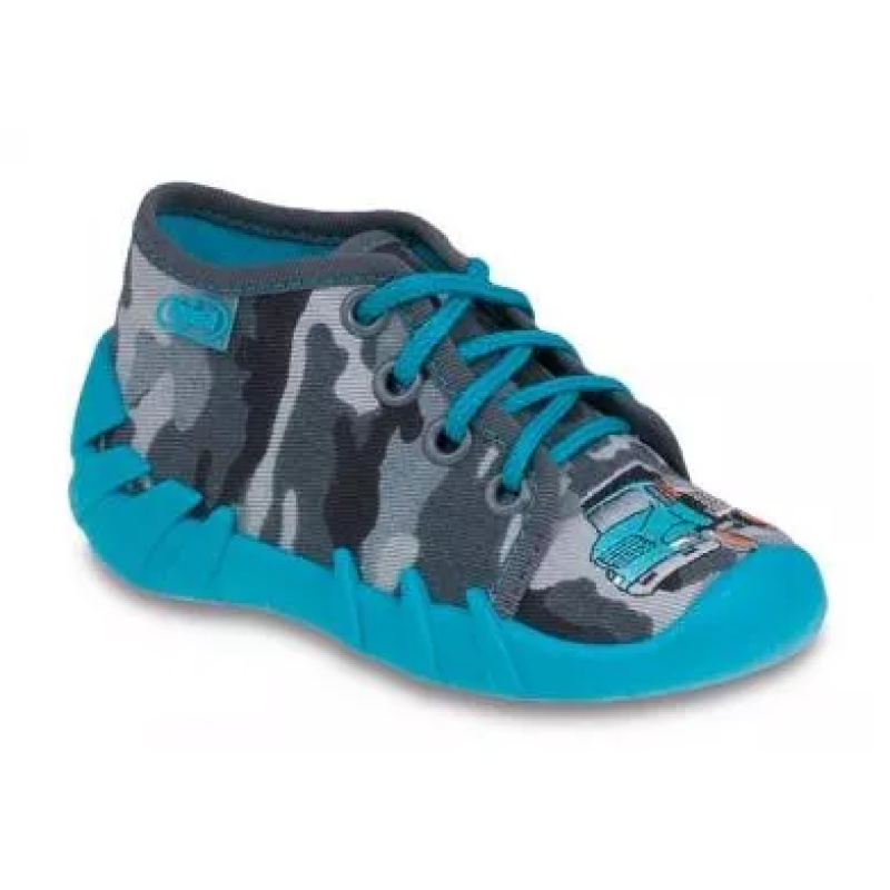 130P035 18 - chlapecké šněrovací bačkorky, maskáč