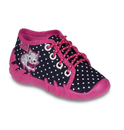 130P039 26 - dívčí šněrovací bačkorky, kočička