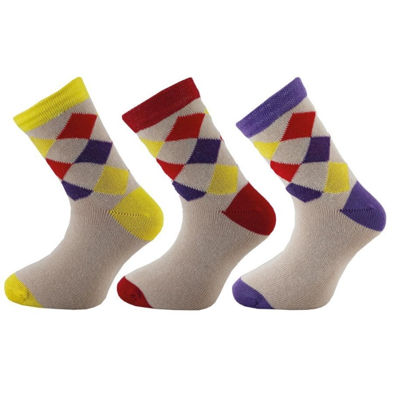 1501 A - Happy Socks káro, 16-17 (24-26) vzor A