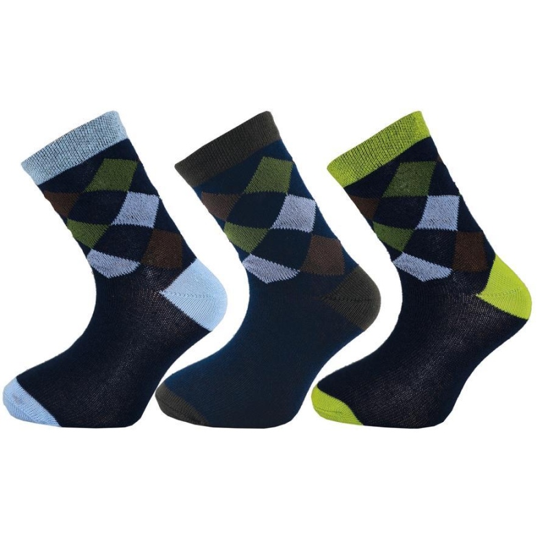 1501 B - Happy Socks káro, 16-17 (24-26) vzor B