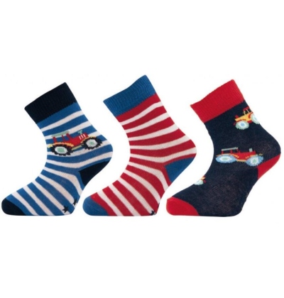 1512 NOVINKA - dětské ponožky s ABS,traktor, 12-13