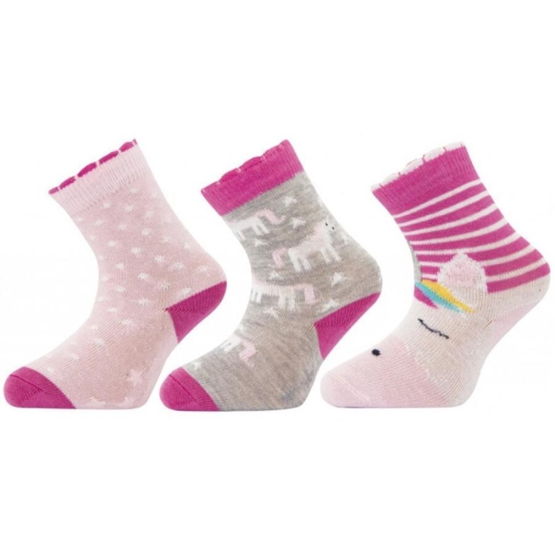 1513 NOVINKA- dívčí ponožky s ABS,jednorožec,12-13