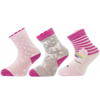 1513 NOVINKA- dívčí ponožky s ABS,jednorožec,12-13