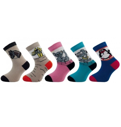 1514 (58S) dětské ponožky s obrázky, 12-13 (18-20)