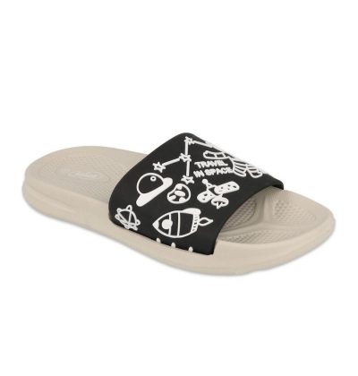 152Y008 28 - dětské pantofle Befado SPACE černé