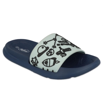 152Y009 31 - dětské pantofle Befado SPACE modré