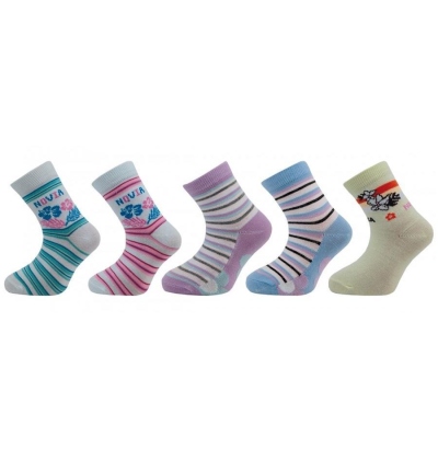 1542 (129N) dětské, kytky a proužky, 18-19 (27-29)