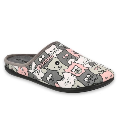 155D200 35 - dámské pantofle INBLU Mummy & Me, kočičky