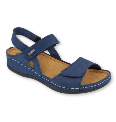 158D101 - INBLU dámské kožené sandály modré