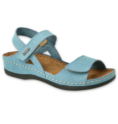 158D186 36 - INBLU dámské kožené sandály modré