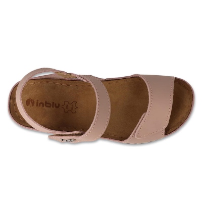 158D255 36 - INBLU dámské kožené sandály růžové