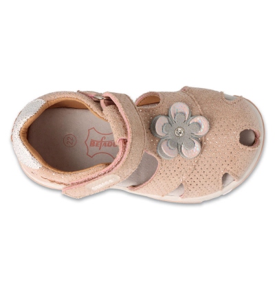 170P070 - dívčí sandálky BALERINA světle růžové, kytička