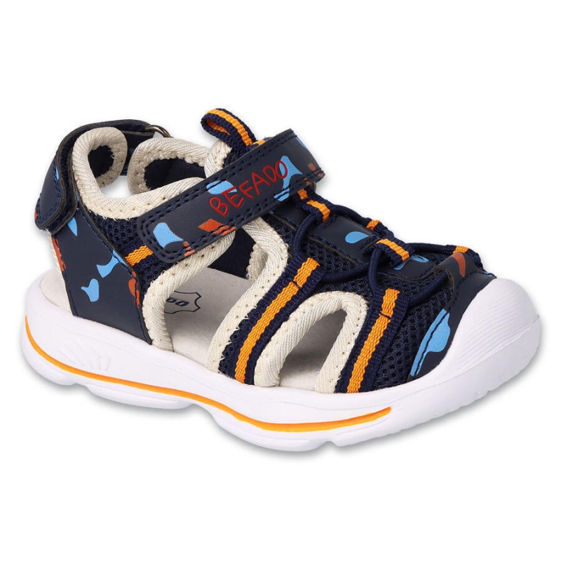 170P077 - chlapecké sandálky Befado SPORT s koženou stélkou (vroubkovaná špice)