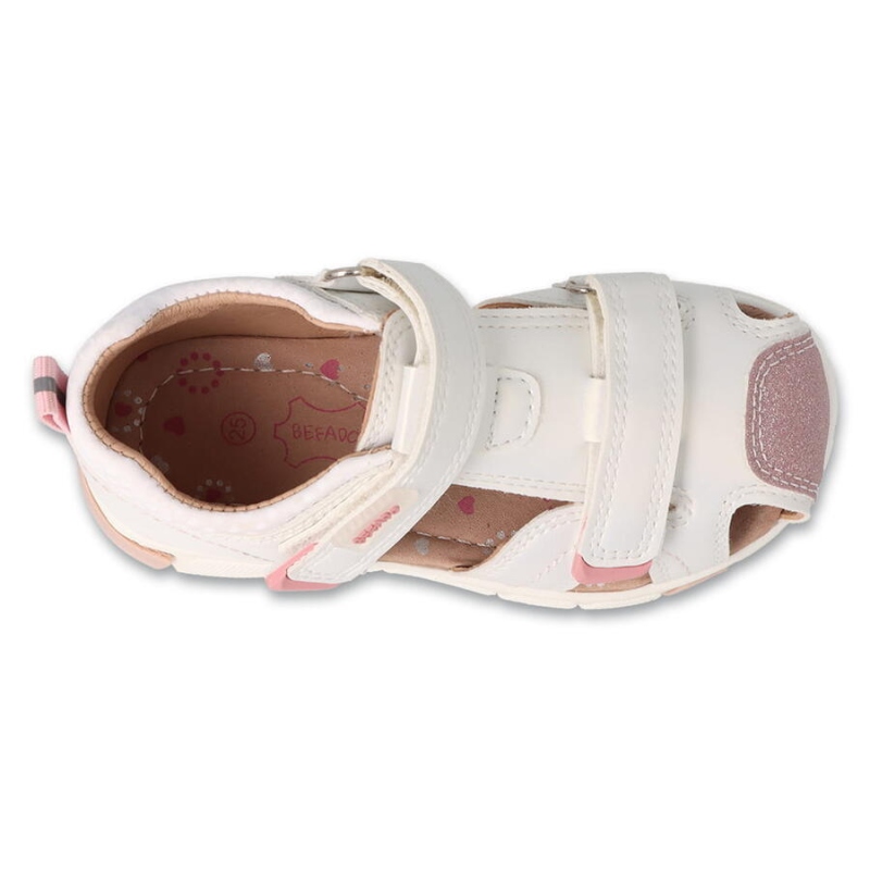 170P080 - dívčí sandálky Befado SHINE krémové