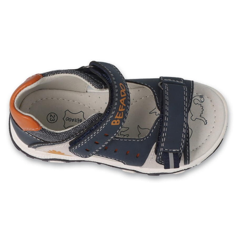 170P098 - chlapecké sandálky Befado DINO modré