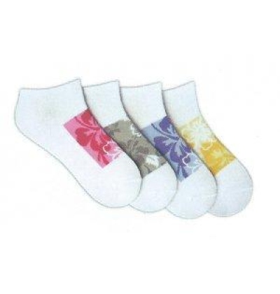 176N - dámské kotníkové, květy, 24-25 (37-38)