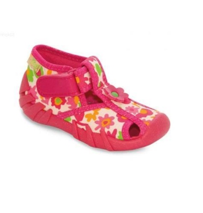 190P042 24 - dívčí suchý zip s otv., bílo-růžová