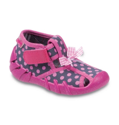 190P053 25 - dí. suchý zip s otv., tečky, mašlička