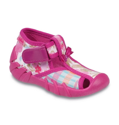 190P055 25 - dí. suchý zip s otv.,potisk s růžovou