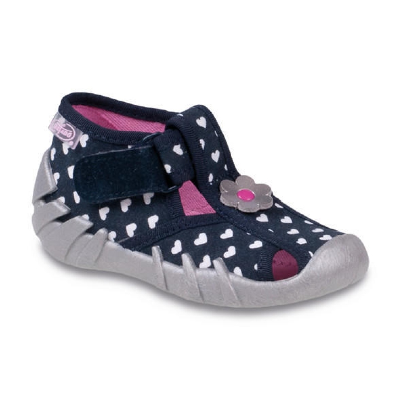 190P067 23 - dívčí bačkorky Befado 1SZ, srdíčka