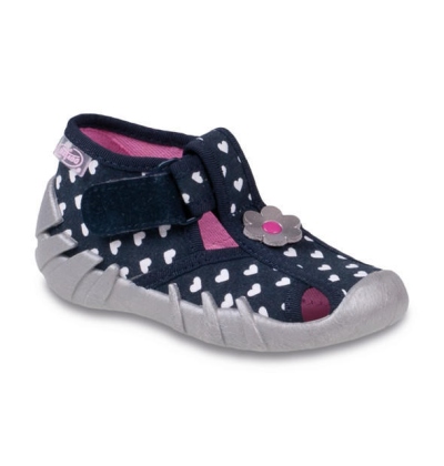 190P067 23 - dívčí bačkorky Befado 1SZ, srdíčka