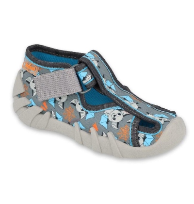 190P104 18 - chlapecké bačkorky Befado 1SZ šedé