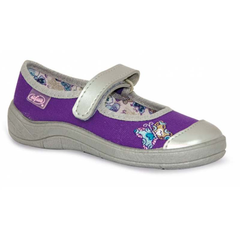 208X020 25 - dívčí balerínky Befado, fialovo-šedé