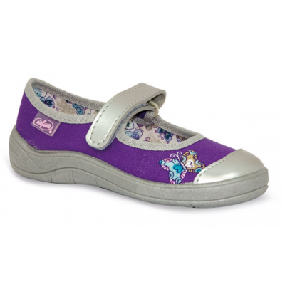 208X020 25 - dívčí balerínky Befado, fialovo-šedé