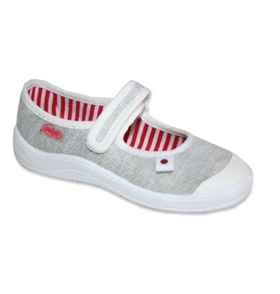 208X034 27 - dívčí balerínky Befado, šedý melír