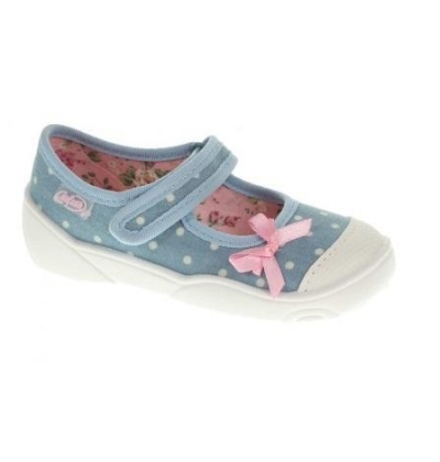 209P021 20 - balerínky na SZ, modrá,tečky,mašlička