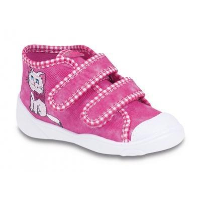212P037 20 - dětské tenisky,2 SZ, růžové, kočička