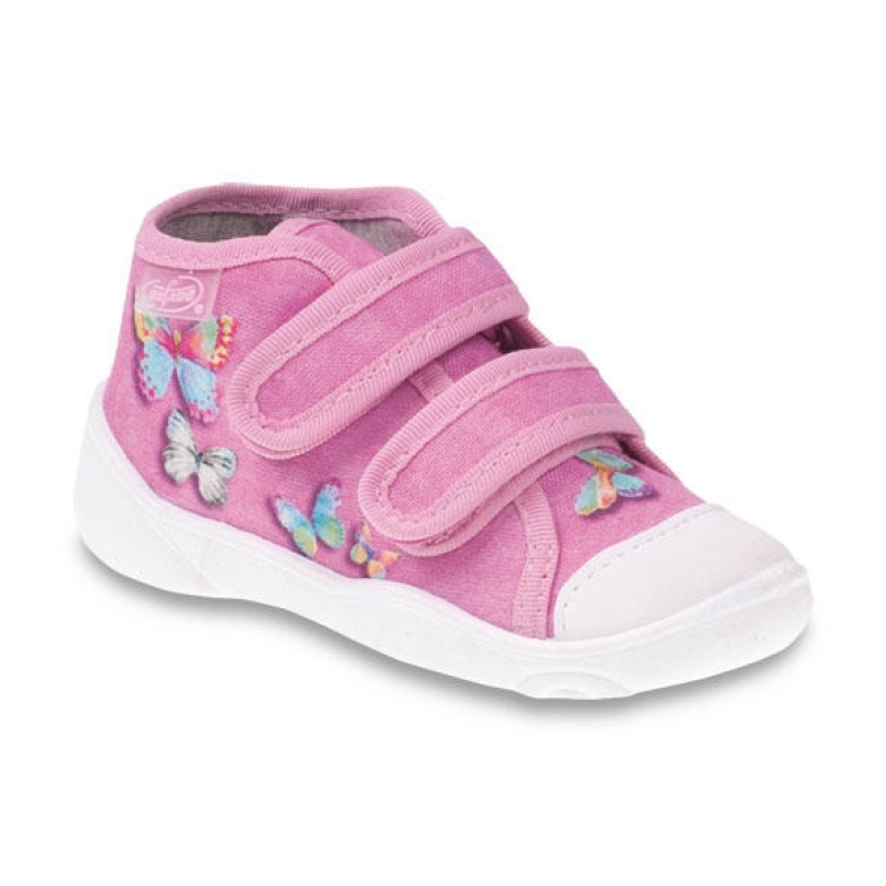 212P044 19 - dívčí tenisky,2 SZ,růžové,motýl