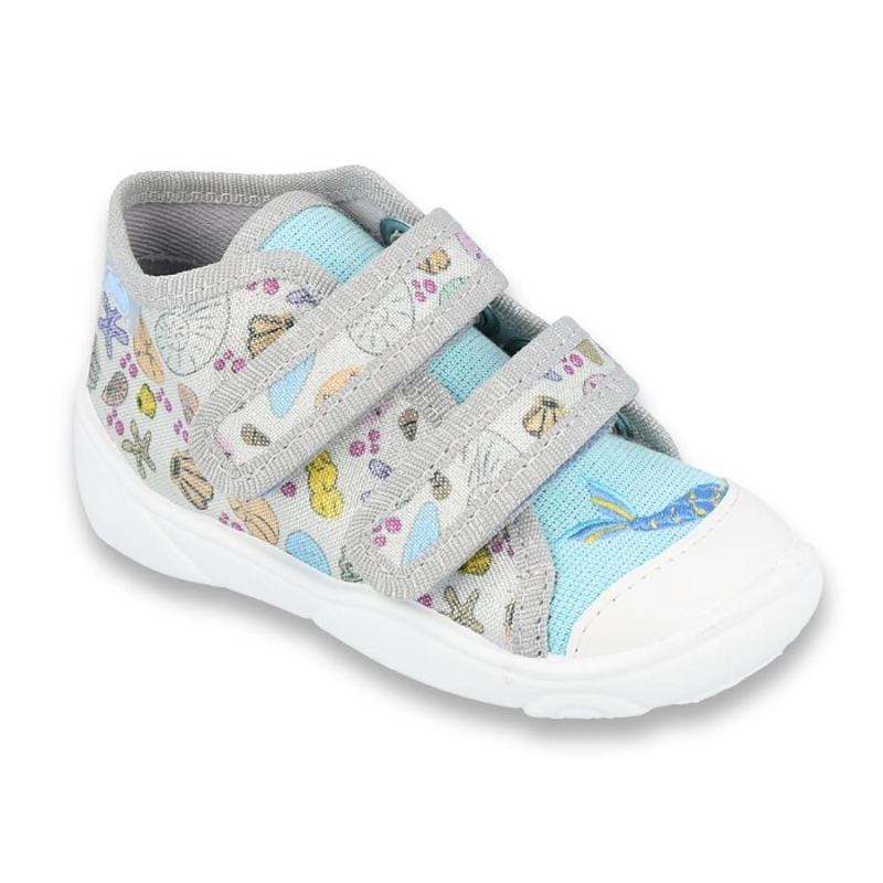 212P065 18 - dívčí tenisky 2 SZ šedé, motiv moře