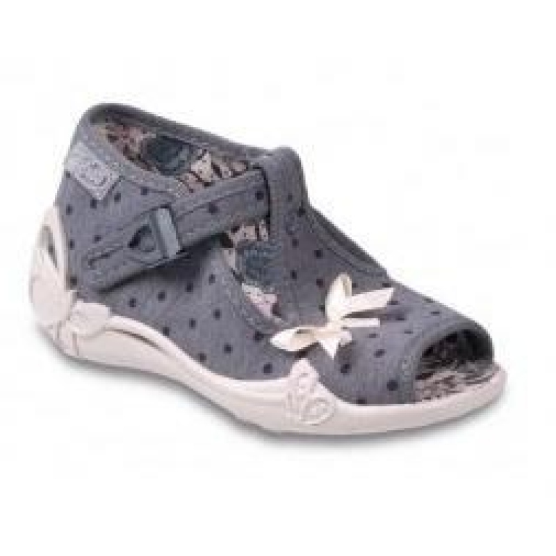 213P081 25 - dív.sandálek, šedá, černé tečky