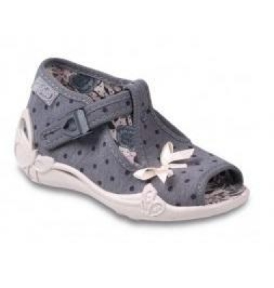 213P081 25 - dív.sandálek, šedá, černé tečky