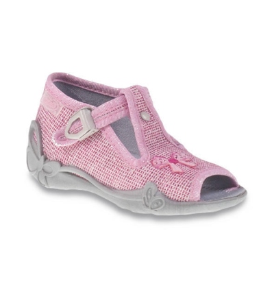 213P104 18 - dět.sandálek, světle růžová, mašlička