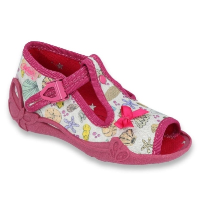 213P117 18 - dív.sandálek, šedá, motiv moře, mašle