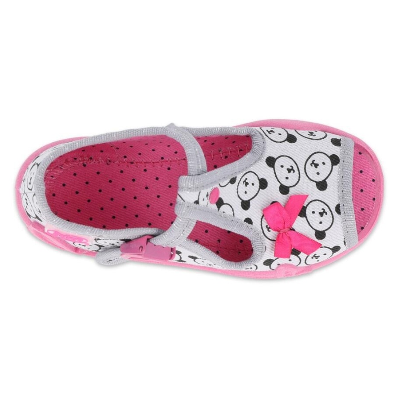 213P129 18 - dívčí bačkorky Befado šedé, méďové