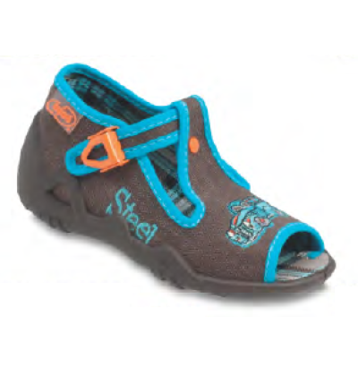 217P020 18 - chlapecké sandálky Befado hnědé, auto