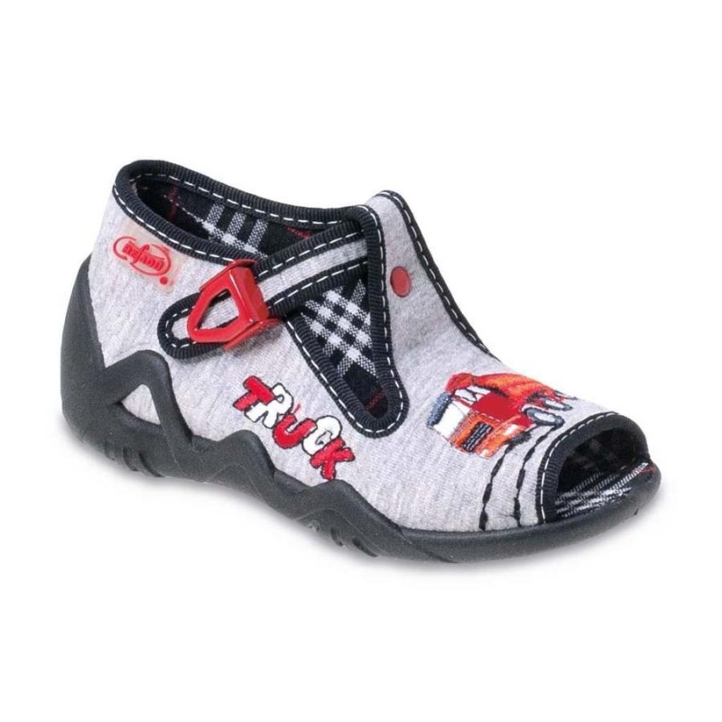 217P035 18 - dět.sandálek-SNAKE,šedý melír, TRUCK