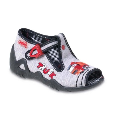 217P035 18 - dět.sandálek-SNAKE,šedý melír, TRUCK