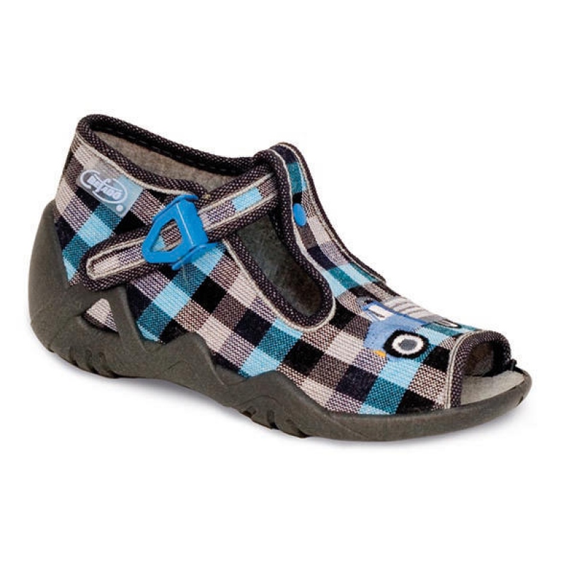 217P051 18 - dět.sandálek-kostka modro-černá, auto