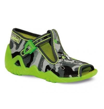 217P054 19 - dět.sandálek, zelená, maskáč