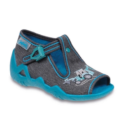 217P070 18 - dět.sandálek-tm.šedá, traktor