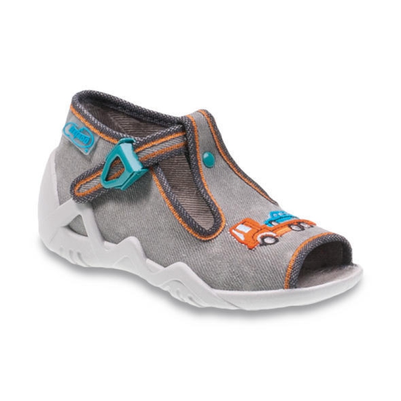 217P089 18 - dět.sandálek, šedé, auto